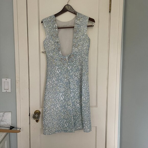 Tory Burch Beaded Dress Size 4 Side Zip, fully lined. Open back - Picture 3 of 9